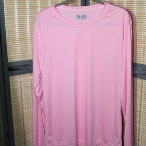 A4 Pink Long Sleeve Performance Crew Tee